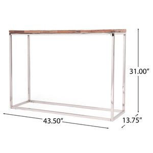 Console Table - Brown / Silver