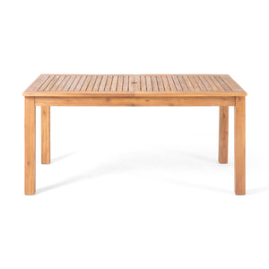 7-Piece Outdoor Acacia Wood Dining Set with Rope-Woven Armchairs