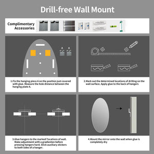 Modern Oval Full Length Wall Mirror