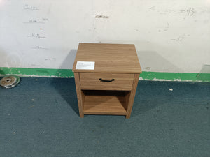 Wood Nightstand with Drawer and Open Shelf