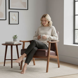 Accent Chair, Classic Mid Century Modern For Extra Seating