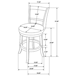 Swivel Stool With Swivel Base (Set of 2) - Black / Brown