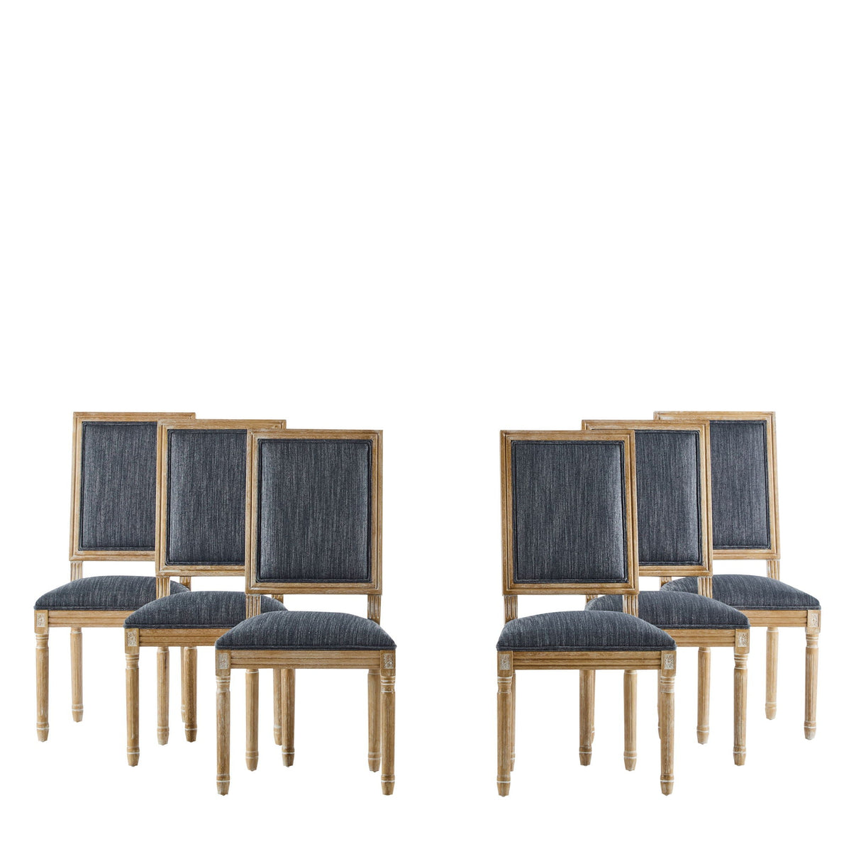 French Country Style Dining Chair With Upholstered Seating And Fluted Legs - Best Buy Furniture