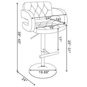 Adjustable Bar Stool With Upholstery