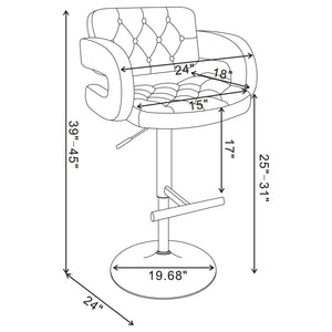 Adjustable Bar Stool With Upholstery