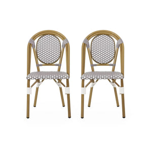 Outdoor Rattan And Aluminum French Bistro Chair Set - Best Buy Furniture
