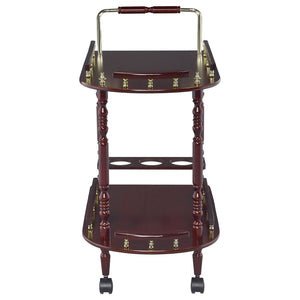 2 Shelf Serving Cart - Brown