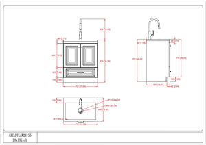 Lawrence - Laundry Cabinet With Faucet And Stainless Steel Sink