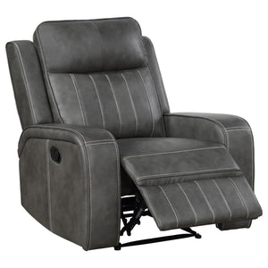 Forrest - Recliner Chair With Tufted Upholstery - Gray