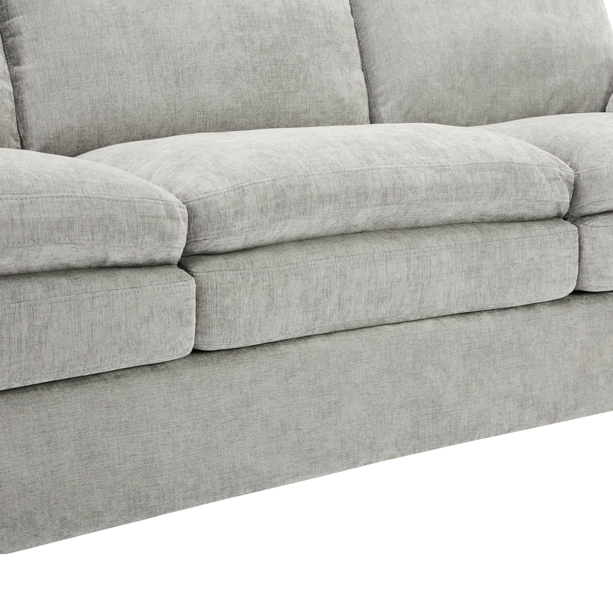 Cozy Upholstered 3 Seater Sofa With Double Cushion