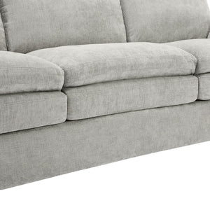 Cozy Upholstered 3 Seater Sofa With Double Cushion