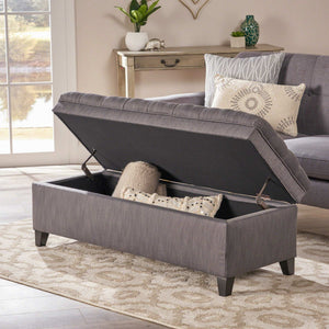 Juliana - Storage Ottoman With Birch Legs - Best Buy Furniture