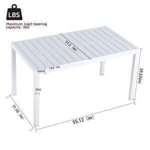 4 Modern Stackable Armchair Matched With Long Table