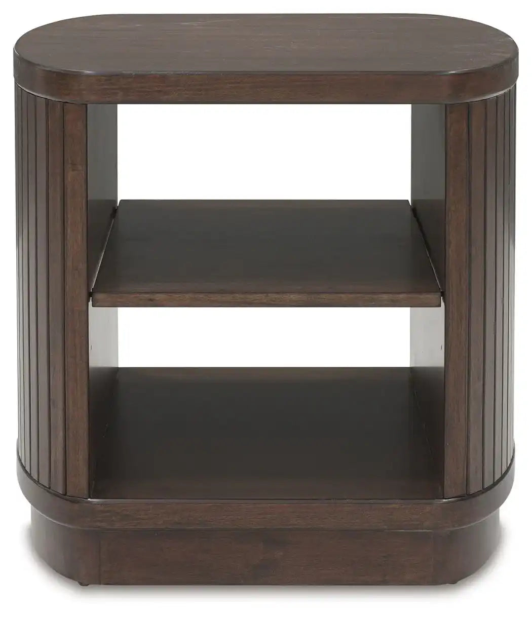 Korestone - Square End Table - Dark Brown - Best Buy Furniture