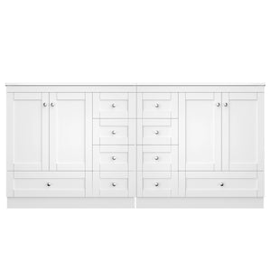 Shaker Free Standing Bathroom Vanity Cabinet & Sink, Soft Close Drawers, Soft Close Doors