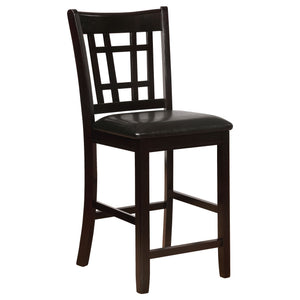 Danford - 5 Piece Counter Height Dining Set With Upholstered Stools - Espresso