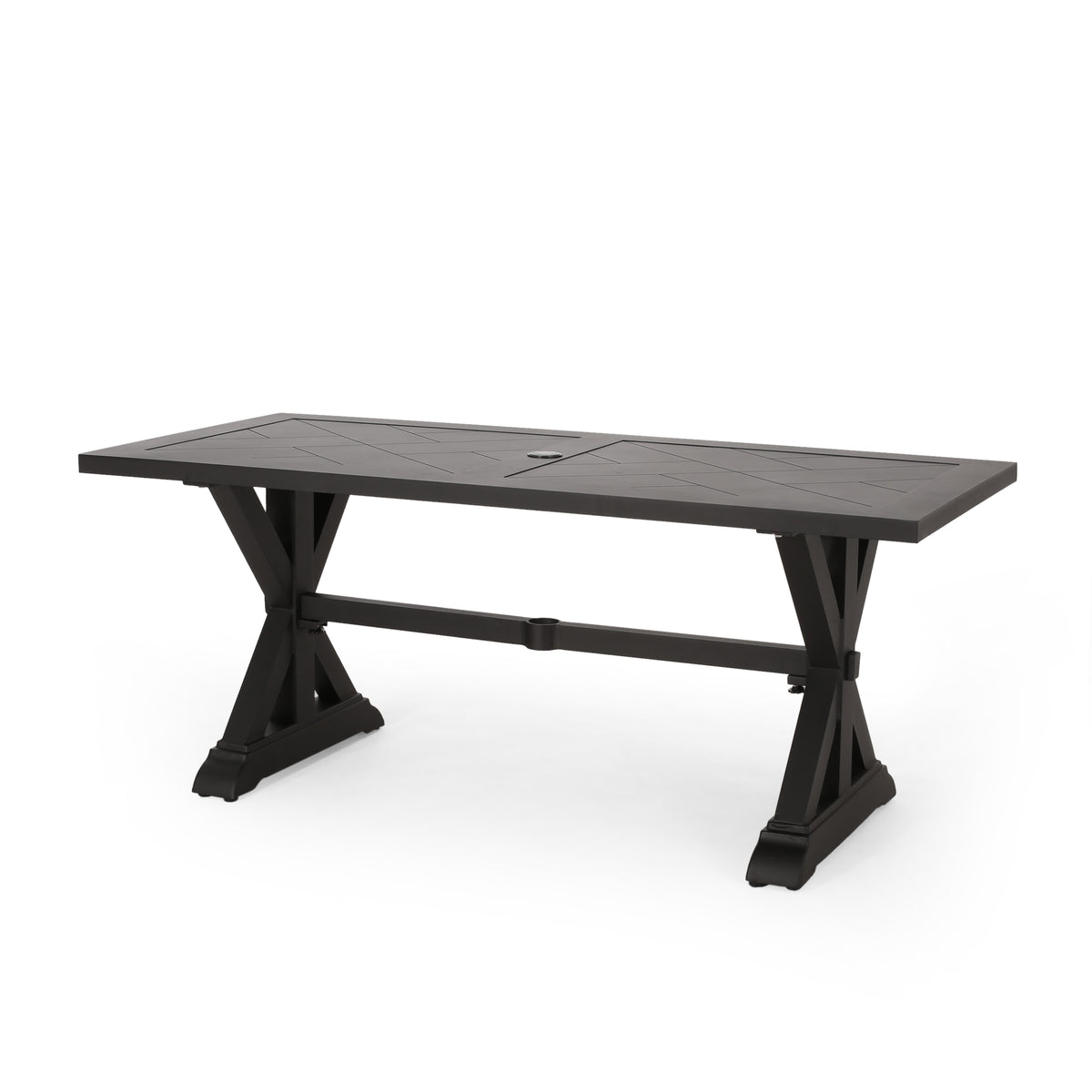 Outdoor Aluminium Dining Table, Antique Matte