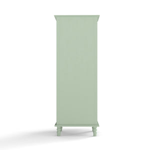 Minimalism Buffet Cabinet With Glass Doors And Double Drawer