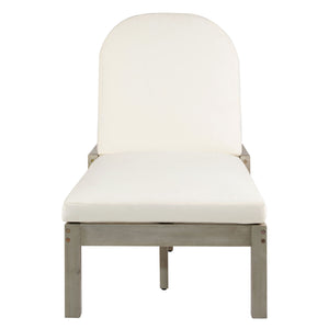 Outdoor Chaise Lounge With 5 Position Adjustable Backrest (Set of 2)