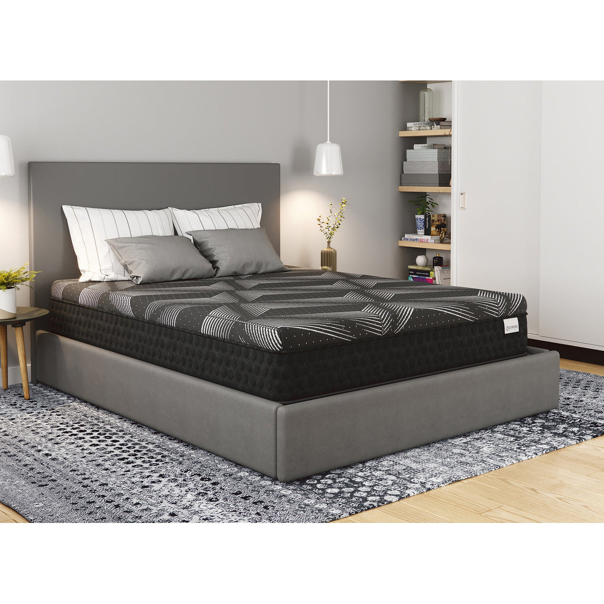 Diamond Mattress Copper Cooling Supportive Queen Mattress with Edge Support