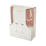 Rose Crystal White Wine Glass Set