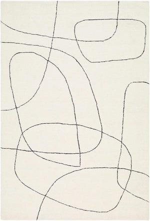 Deniz Modern Off-White Wool Rug
