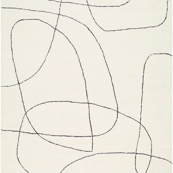 Deniz Modern Off-White Wool Rug