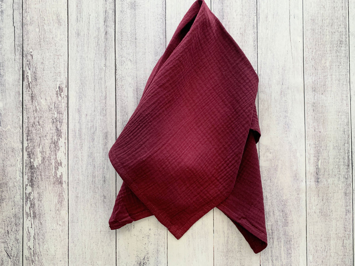 Cotton Crinkle Cloth Napkins, Set of Four - merlot | Dot and Army