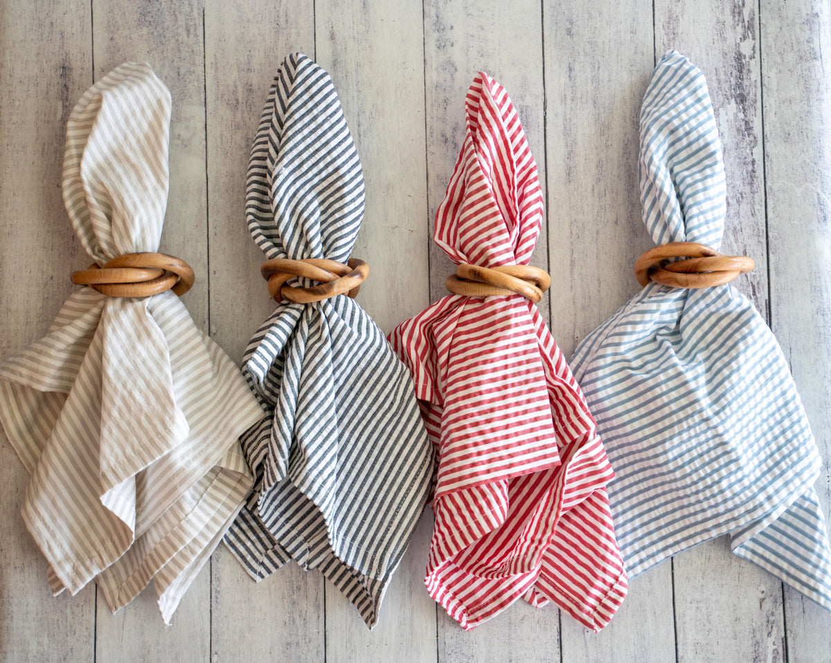 Wood Bangles Napkin Rings, Set of Four | Dot and Army