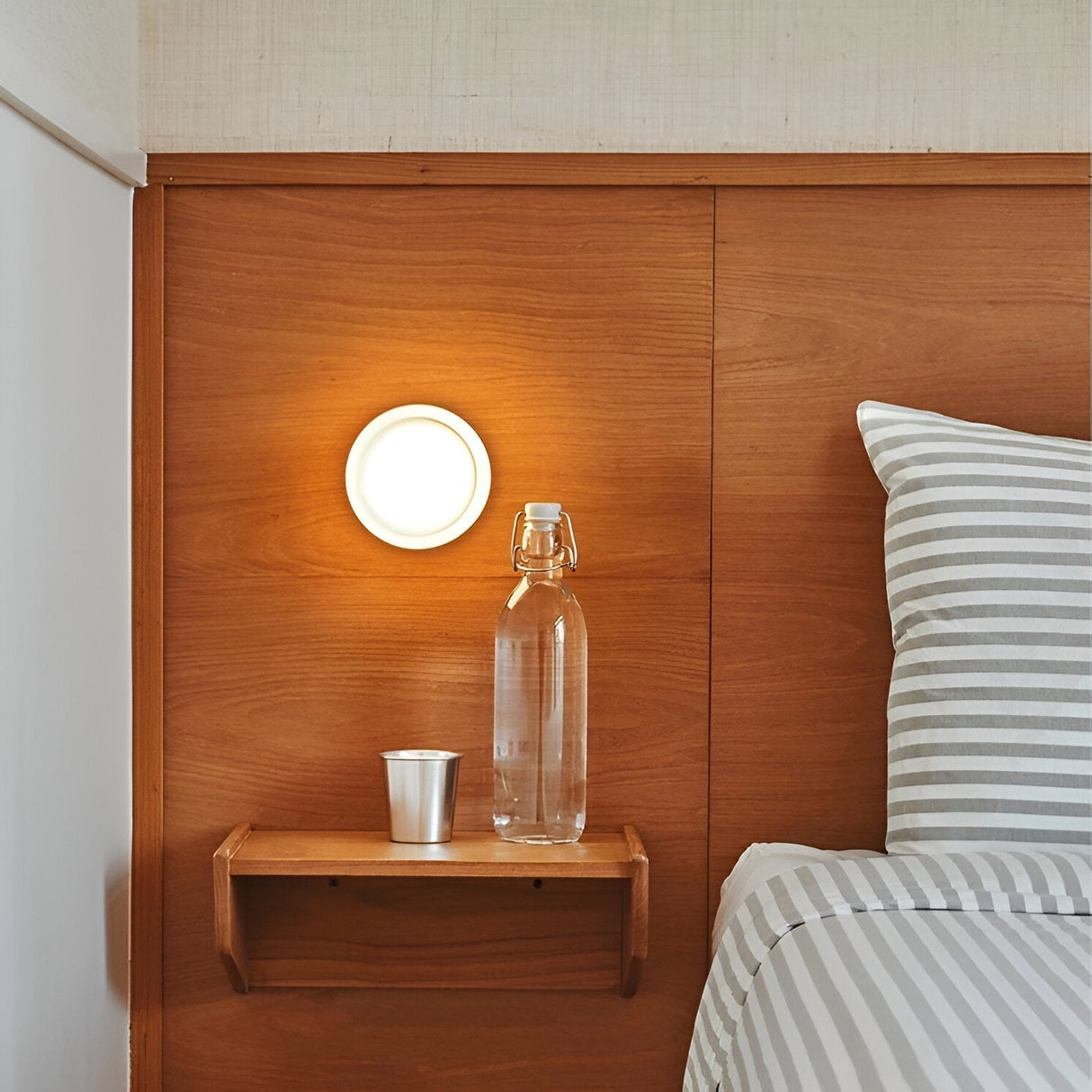Nordic Acrylic Dimple LED Wall Sconce 1-Light 3-Color Adjustable