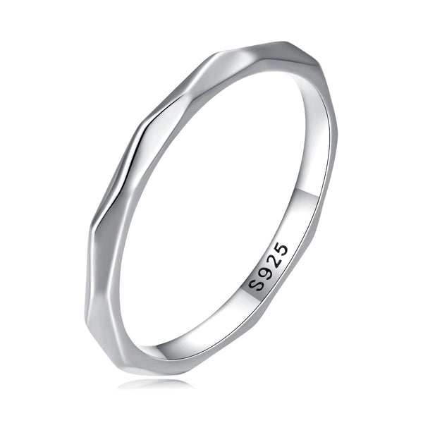 925 Sterling Silver Oxidized 0.2cm Width Ring Size 6 for Women