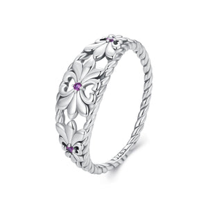925 Sterling Silver Oxidized 1.3mm Pavé Set CZ Ring Size 6.0 for Women