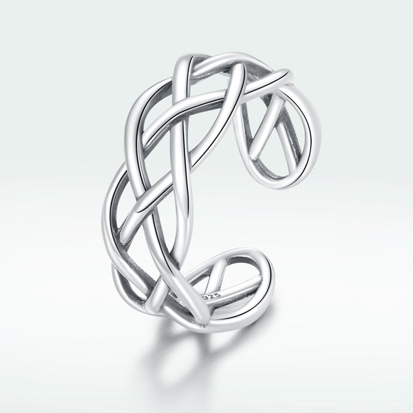 925 Sterling Silver Oxidized Ring 0.8cm for Women