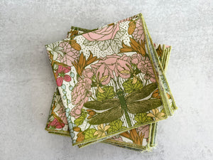 Dragonfly Cloth Napkins, Set of Four