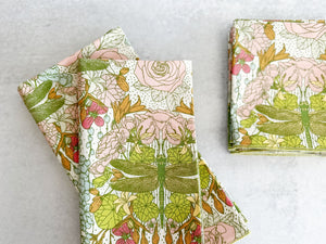 Dragonfly Cloth Napkins, Set of Four