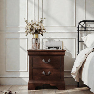 DreamyCasa Wood Nightstand with 2 Drawers - view 5