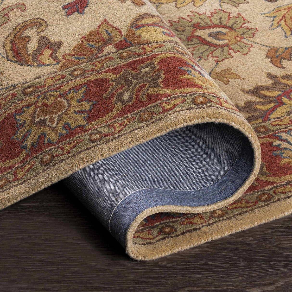 Cherryfield Hand Tufted Brown & Rust 1001 Wool Rug
