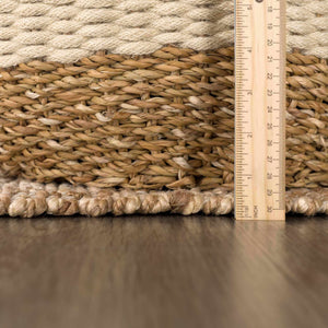 Ionut Checkered Jute Area Rug