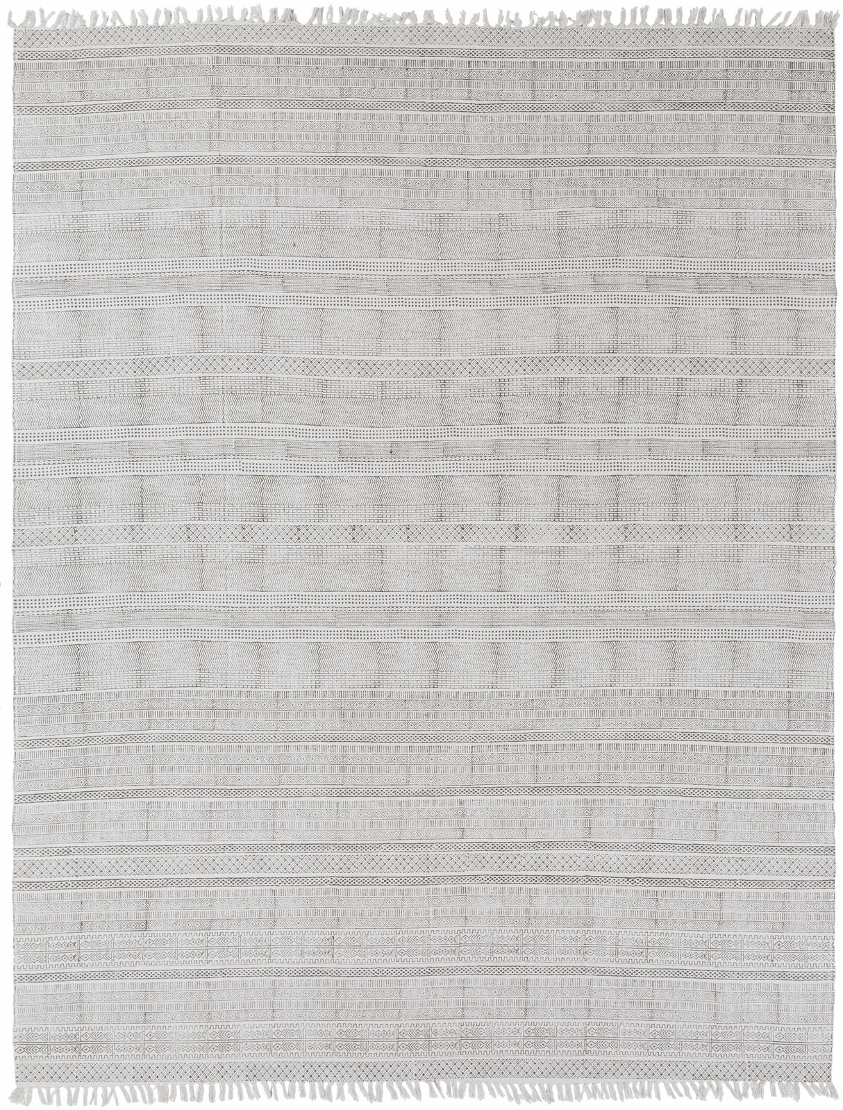 Durbin Off-White Cotton Flatweave Carpet - Clearance