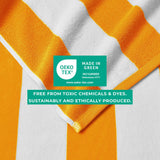 Cotton Velour Cabana Stripe Beach Towel - Novia Collection