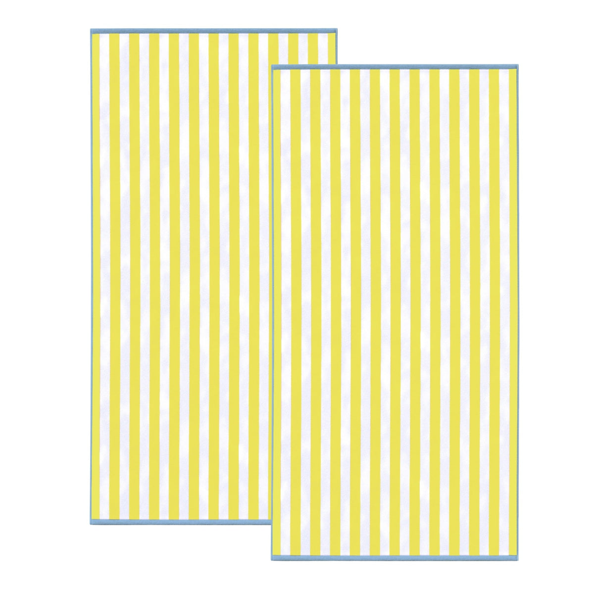 Oversized Striped Border Cabana Beach Towels - Santa Cruz