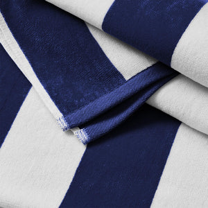 Cotton Velour Cabana Stripe Beach Towel - Novia Collection