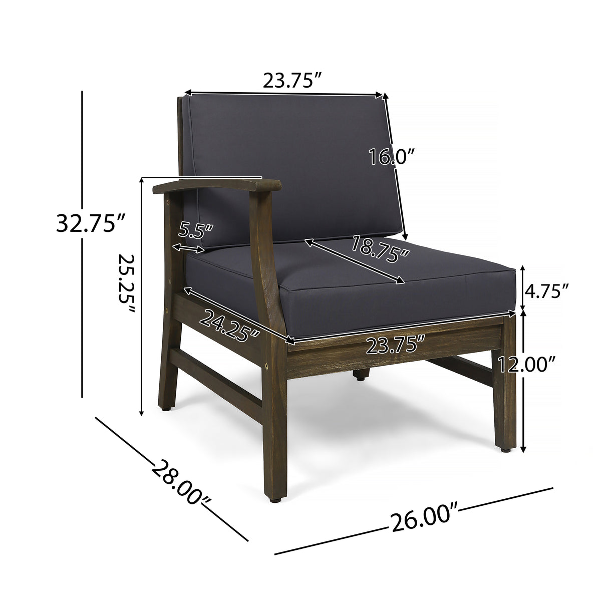 PERLA 5-Pcs Sofa Set, Dark