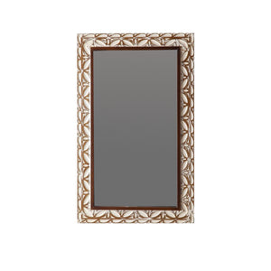 29.13"×47.24" Rectangular Carved Leaf Wall Mirror