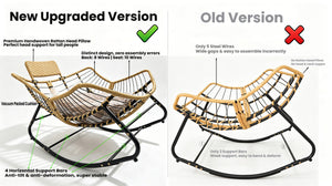 Papasan Rocking Chair - Outdoor & Indoor Oversized Lounge Chair