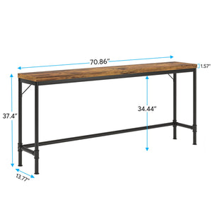 Tribesigns Extra Long Console Table - Brown / Black