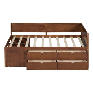Daybed With Drawers And Shelves