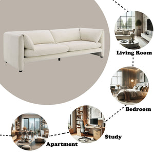 Jaeda - Boucle Sofa - Beige - Best Buy Furniture