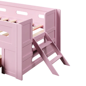 Platform Bed With Guardrail And Drawer
