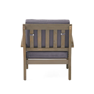 Peyton Club Chair Outdoor Seating Acacia Wood 32.25 X 28.00 X 31.25"